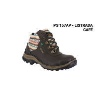 Botina Nobuck Cafe/listrado Ps 157 Ap-200 Ca 46122 Primavera