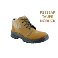 Botina Nobuck Amarrar Bico Plástico Ref Ps 139 Ap-015 Ca 40677 Primavera