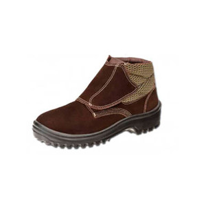 Botina Nobuck Marrom Café C/ Velcro bico plástico Ca 43273 50b26-cb-vel-bp Marluvas