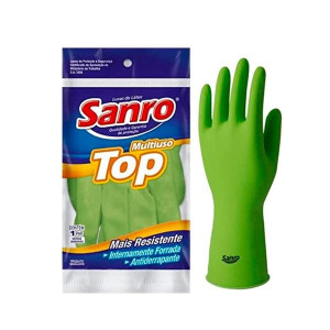 Luva Latex Verde Ca 40045 Top Sanro