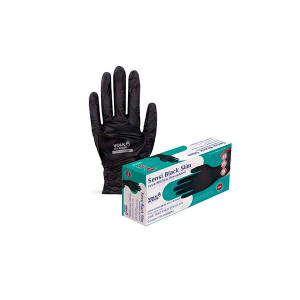Luva Nitril Sensiblack Slim Ca 43174 M Volk c/100 peças